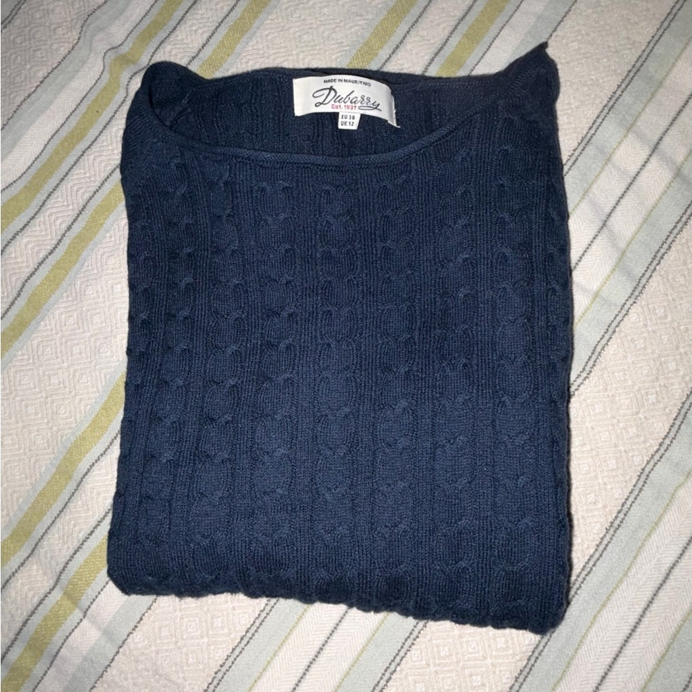 Dubarry Navy Cable Knit Sweater